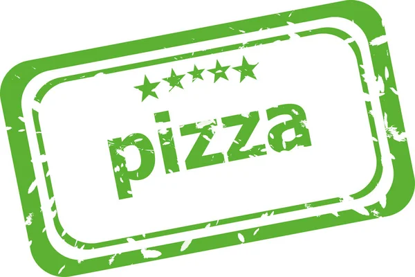 Carimbo de borracha grunge pizza isolado sobre fundo branco — Fotografia de Stock