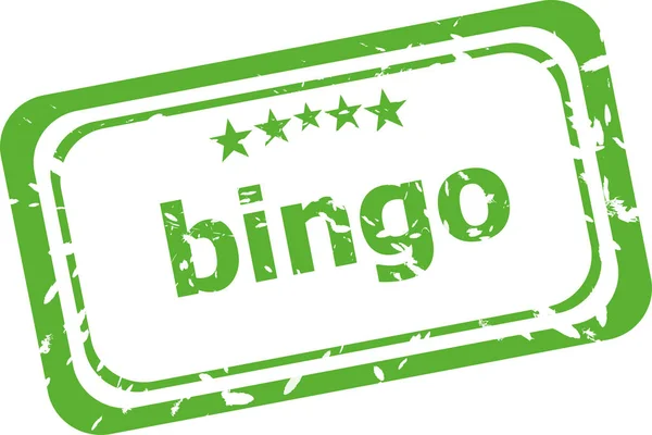 Bingo Grunge Gummistempel isoliert auf weißem Hintergrund — Stockfoto