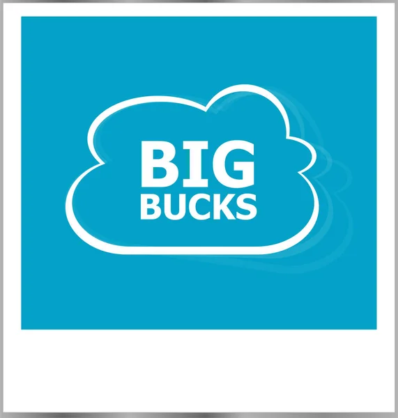 Big bucks ordet affärsidé, fotoram isolerad på vit — Stockfoto