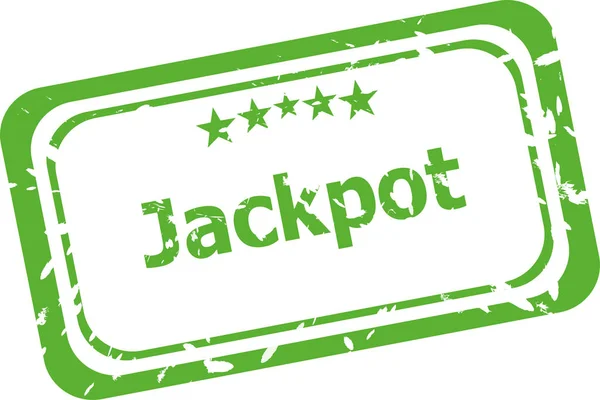 पांढरा पार्श्वभूमीवर jackpot ग्रांज रबर स्टॅम्प — स्टॉक फोटो, इमेज