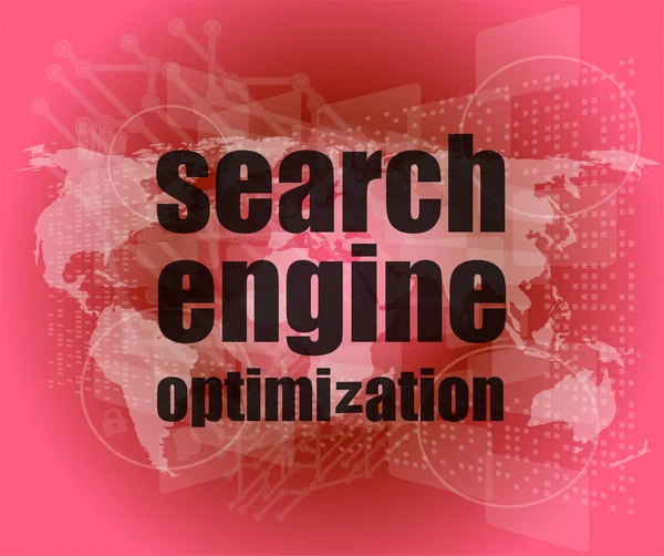 検索エンジンの最適化-ブラウザウィンドウでSEOサイン — ストック写真