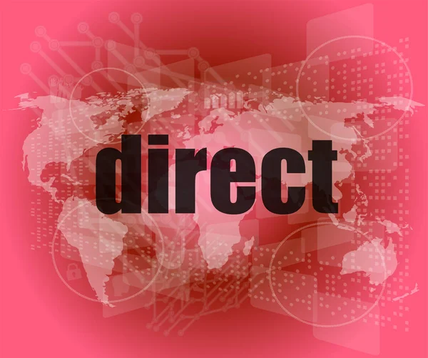 Bedrijfsconcept: woord direct op digitale achtergrond — Stockfoto