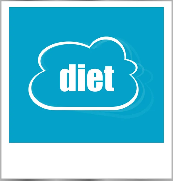 Concepto de negocio de la palabra de dieta, marco de fotos aislado en blanco —  Fotos de Stock