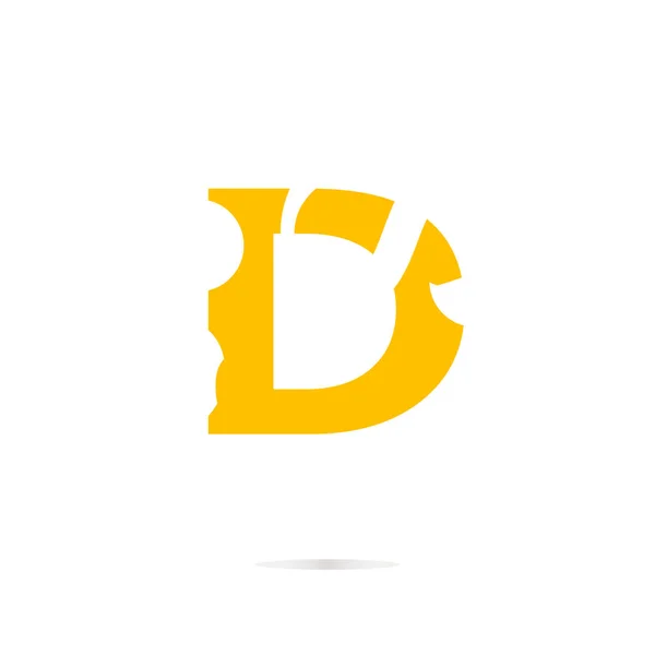 Letter D logo pictogram ontwerp template elementen — Stockfoto