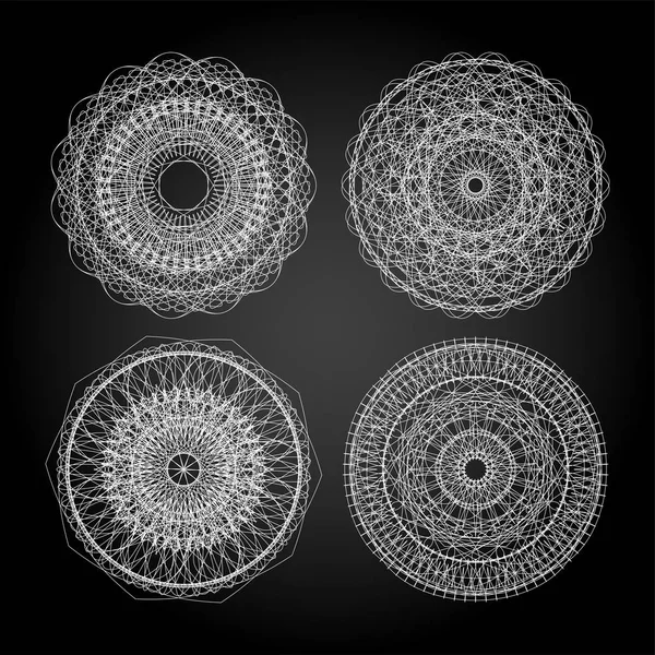 Mandala per dipingere. Ornamento del cerchio. Elemento di design. Guilloché — Foto Stock