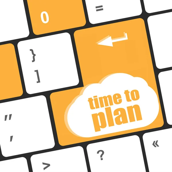 Future time to plan concept with key on computer keyboard — Stock Photo, Image