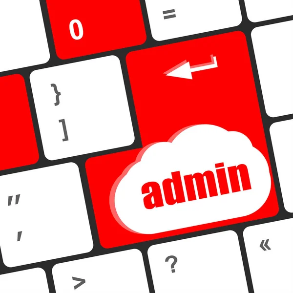 Admin button on a computer keyboard keys — Stock Photo, Image