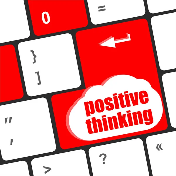 Botón de pensamiento positivo en el teclado - concepto social — Foto de Stock