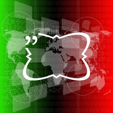  Alıntı Mark Konuşma Balonu. Alıntı işareti simgesi. Soyut arkaplan.