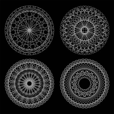 Beyaz lonca seti, dekoratif elementler, siyah ve beyaz