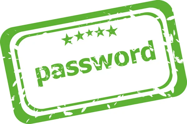 Password Timbro di gomma su sfondo bianco — Foto Stock