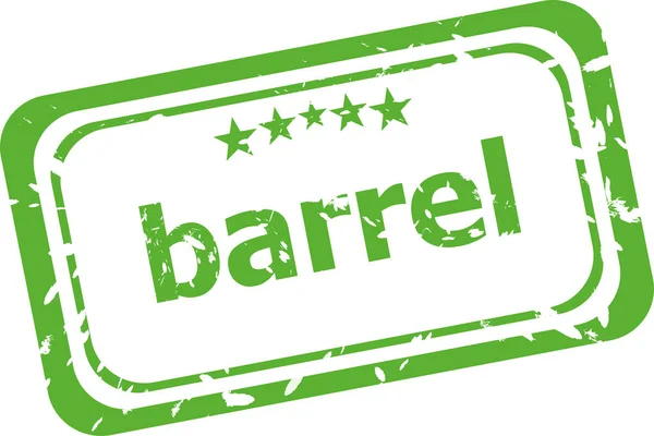 Barrel on rubber stamp over a white background — Stock Photo, Image