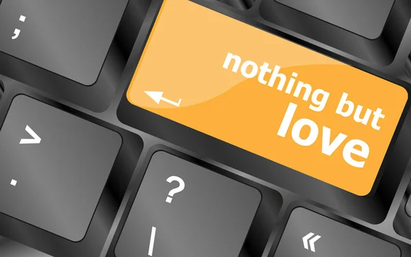 Computer keyboard key - nothing but love — Stock Photo, Image