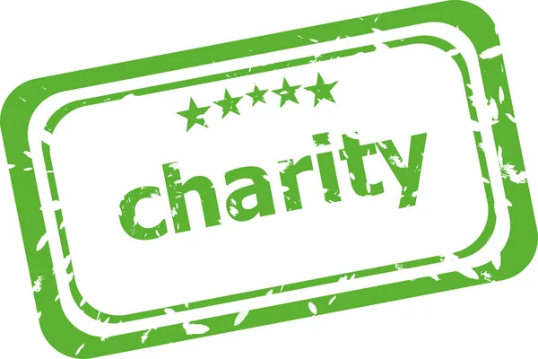 Francobollo con parola Charity, stile grunge, su sfondo bianco — Foto Stock