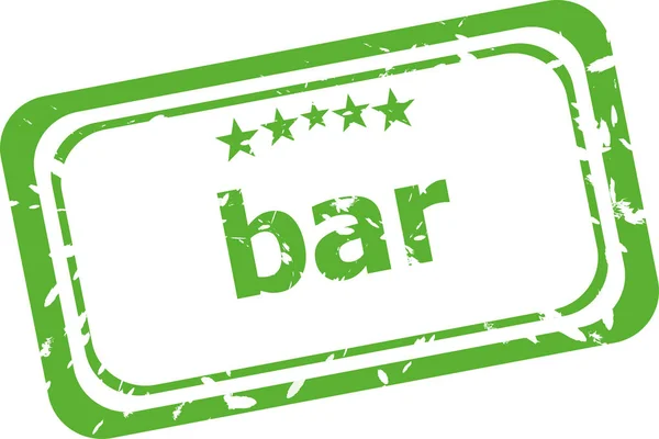 Beyaz izole grunge damga üzerinde kelime Bar — Stok fotoğraf