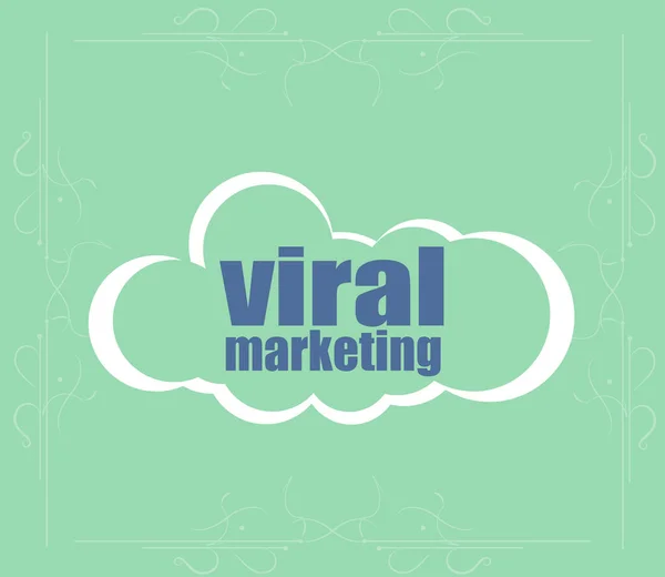 Marketing concept. Viral Marketing woorden. Abstracte wolk met woorden in verband met leiderschap — Stockfoto