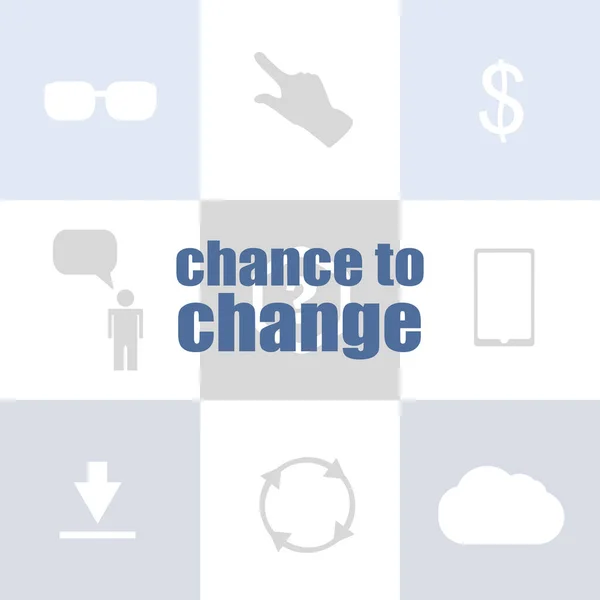Geschäftskonzept. Text Chance auf Veränderung. Infografik-Vorlage für Präsentationen oder Informationsbanner — Stockfoto