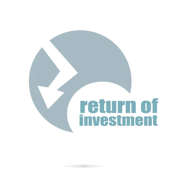 Concetto di business. parole ritorno dell'investimento. Progettazione grafica per il vostro disegno. Logo piatto insolito — Foto Stock