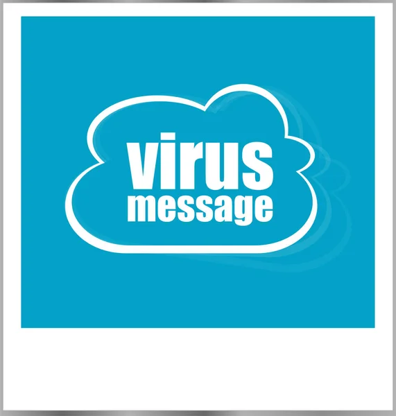 Virus message word business concept, photo frame isolated on white — Stock Photo, Image