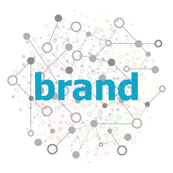 Text Brand. Advertising concept. Connecting dots and lines — Stock Photo, Image
