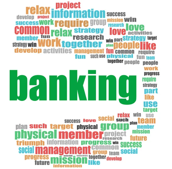 Banking word. Business concept . Word cloud collage — Stock Photo, Image