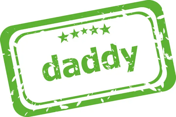 Daddy gummistämpel över en vit bakgrund — Stockfoto