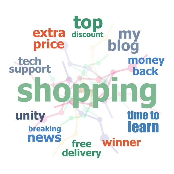 Text Shopping. Business concept — Stock Photo, Image