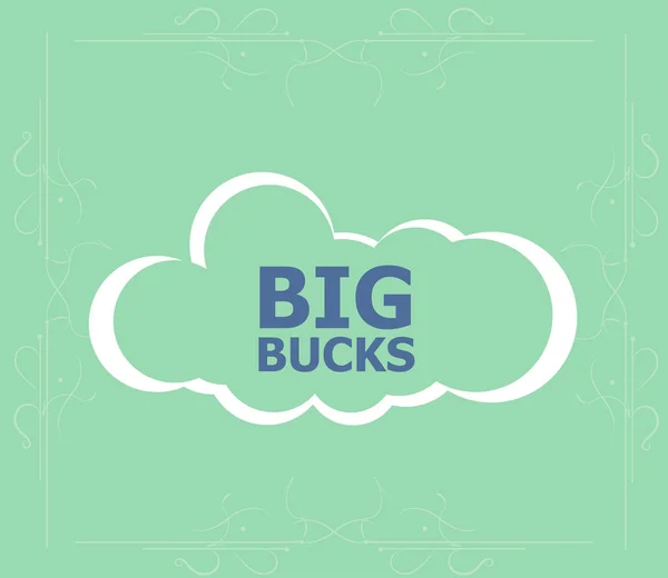 Text Big bucks. Business concept . Abstract cloud containing words related to leadership — Stock Photo, Image