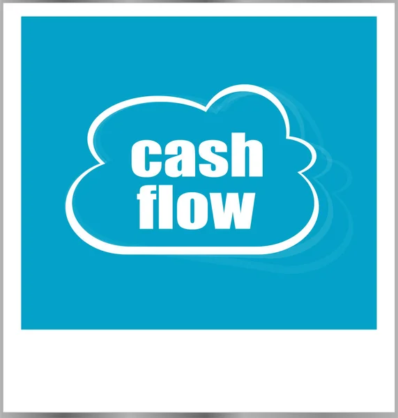 Cash flow words concetto di business, cornice isolata su bianco — Foto Stock