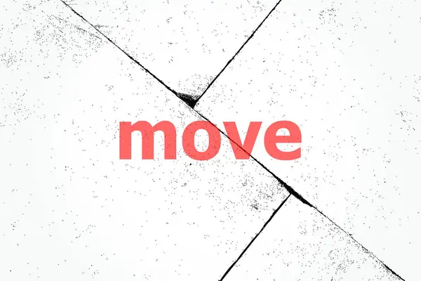 Movimiento de texto. Concepto de negocio. Primer plano del fondo grunge con textura áspera — Foto de Stock