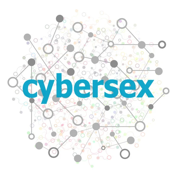 Text cybersex. Social concept . Stylized low poly concept with wired construction — Stock Photo, Image