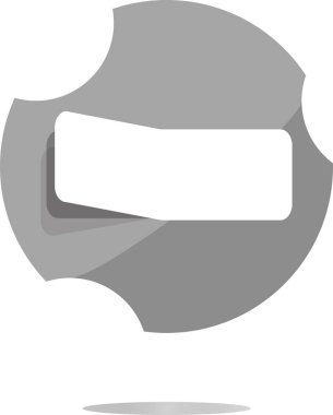 Tasarım için web düğmeleri, boş beyaz kağıtlı simge