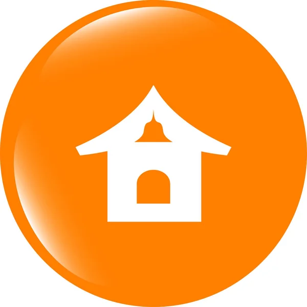 House web icon button . Flat sign isolated on white background — Stock Photo, Image