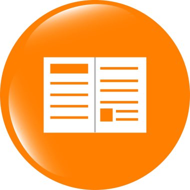 Günlük haber etiketi, web kutsal kişilerin resmi düğme. Trendy düz stil oturum izole üzerinde beyaz arka plan