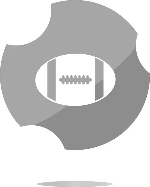 Футбольный мяч значок веб-кнопки. Знак в традиционном плоском стиле изолирован на белом фоне — стоковое фото