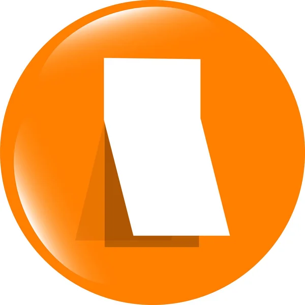 Kıvrılmış köşe web simgesi (düğme tarih ile boş etiket) — Stok fotoğraf