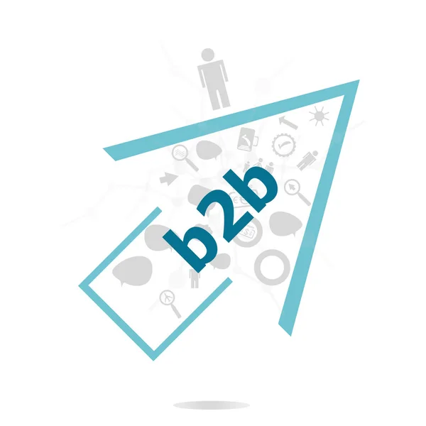 Text b2b. Web-Design-Konzept. Datenschutz und sichere Elemente inforgaphic set — Stockfoto