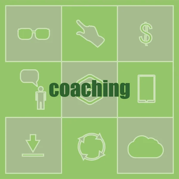 Tekst coaching. Onderwijs concept. Set infographics elementen — Stockfoto