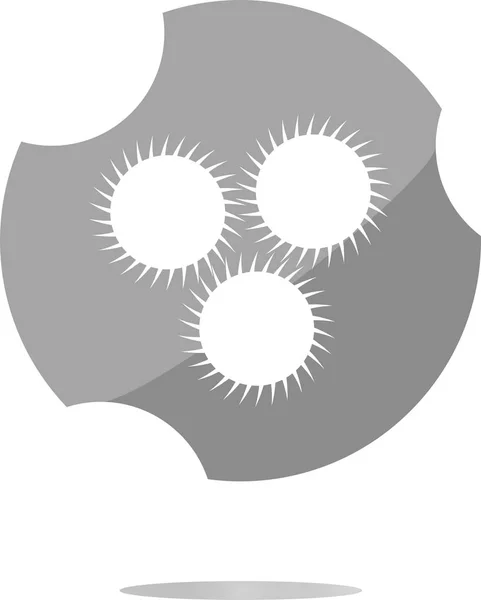 Cercles abstraits blancs vides sur le bouton web (icône) isolé sur blanc — Photo