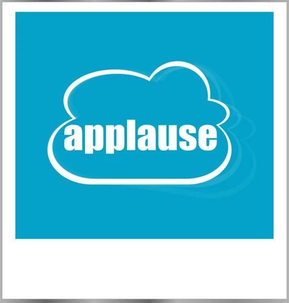 Applause word business concept, photo frame isolated on white — Stock Photo, Image