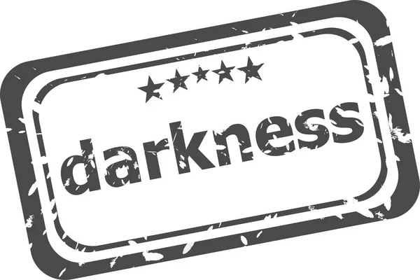 Darkness word on rubber old business stamp — Stock Photo, Image