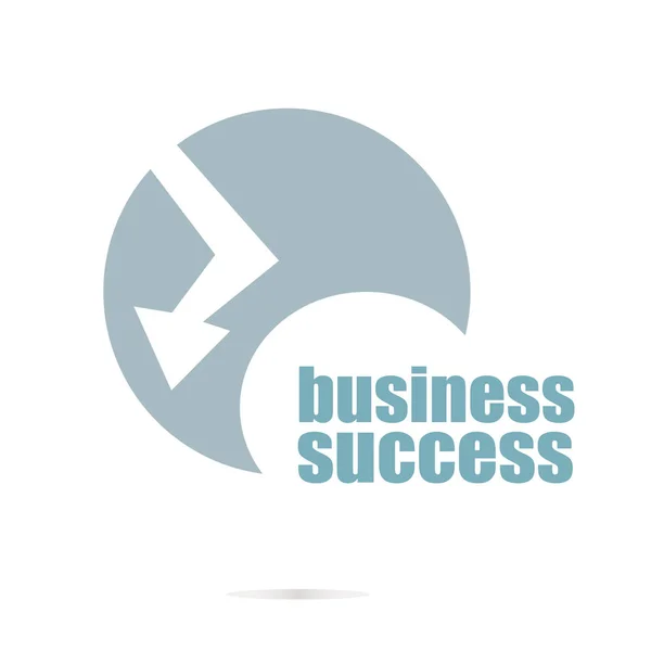 Concepto de negocio. palabras éxito empresarial. Diseño gráfico para su diseño. Logotipo plano inusual —  Fotos de Stock