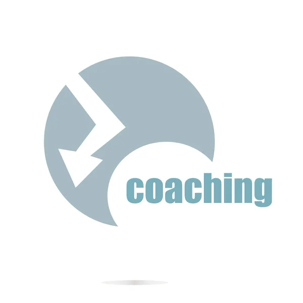 Text coaching. Utbildning-konceptet. Logotyp element och abstrakt web Icon — Stockfoto