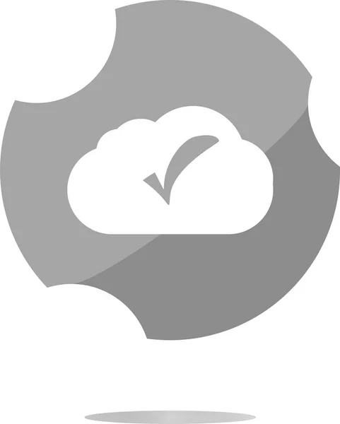 Chmura pęcherzyków mowy z ikoną znaku wyboru web — Zdjęcie stockowe