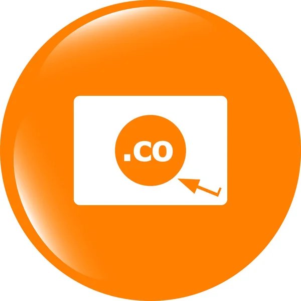 Значок знака CO домена. Символ домена верхнего уровня — стоковое фото