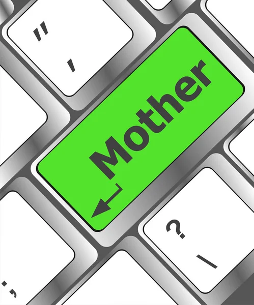 Keyboard with mother word on computer button — Stock Photo, Image