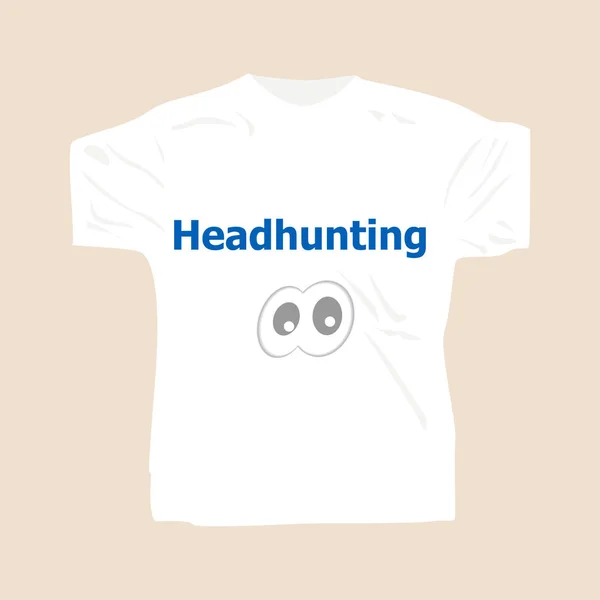 ヘッドハンティング。白い空の t シャツを着た男 — ストック写真
