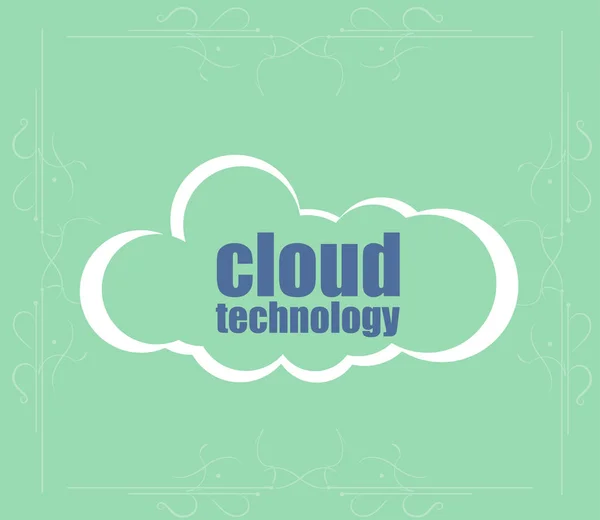 Text-Cloud-Technologie. it Konzept. Wortwolke. Erfolgreiche Geschäftsidee — Stockfoto