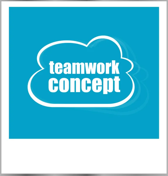 Concepto de trabajo en equipo palabra concepto de negocio, marco de fotos aislado en blanco —  Fotos de Stock