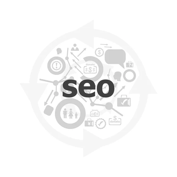 Texte seo sur écran numérique, il concept — Photo